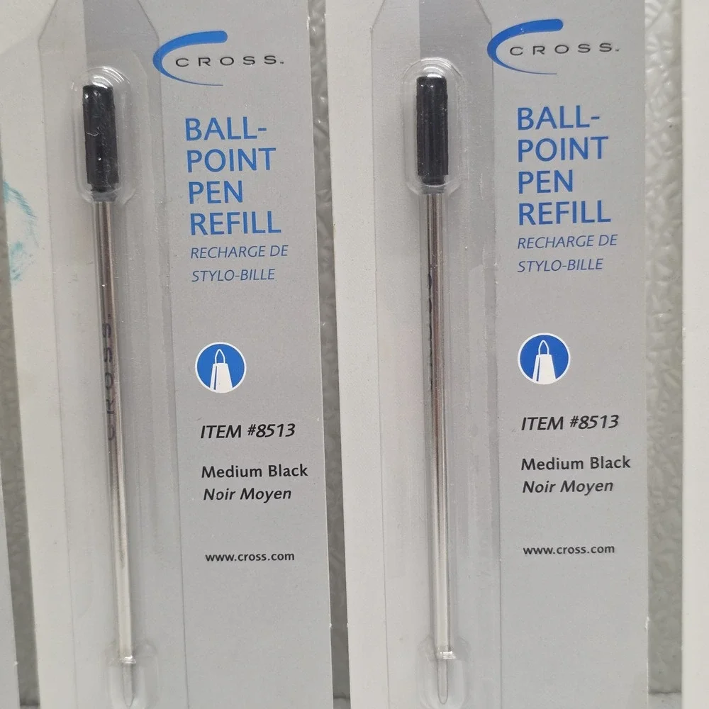Cross 8512 8513 Ballpoint Pen Refills Blue & Black Ink Mixed Lot Of 4 NOS